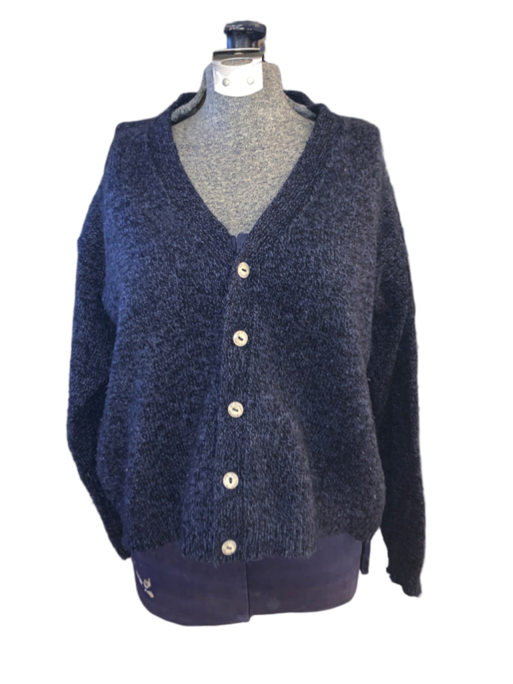 Girls Sergent Major Blue Knit Cardigan Sweater Size 12